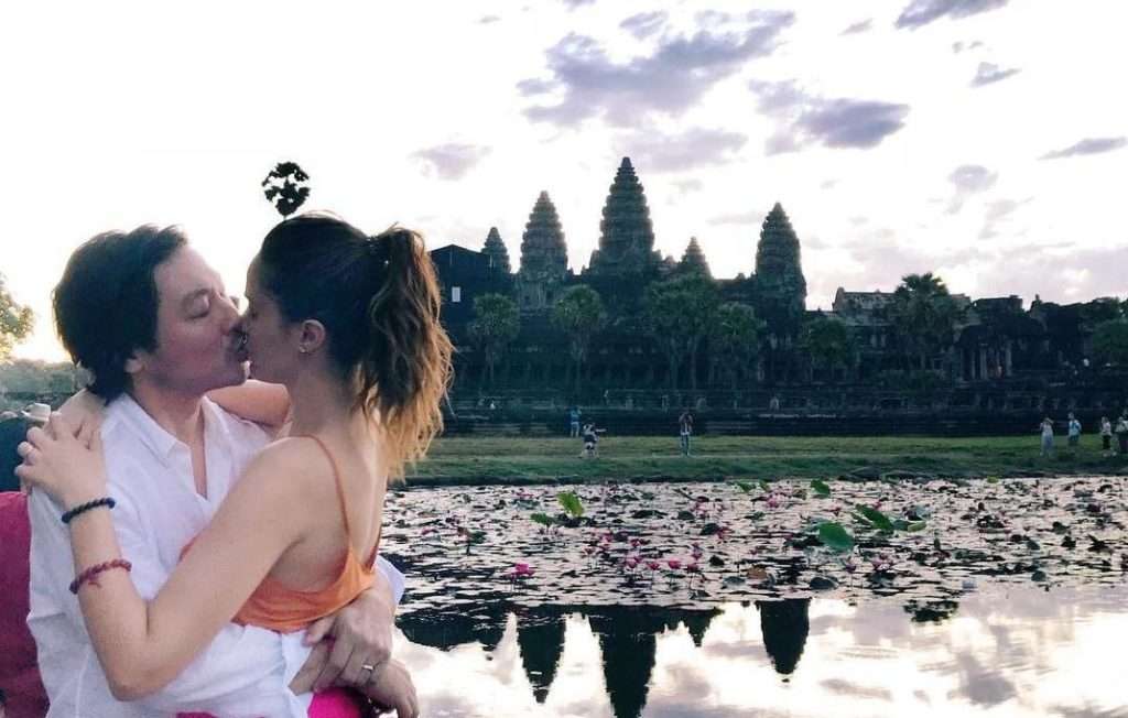 Ержан Рашев и Джулиана Карузо на каникулах в Камбодже
